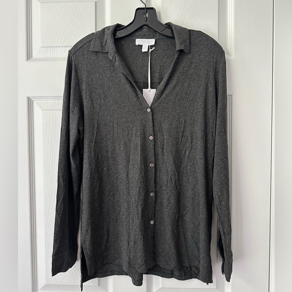 The White Company London  Jersey Relaxes Shirt Sz 6 NWT